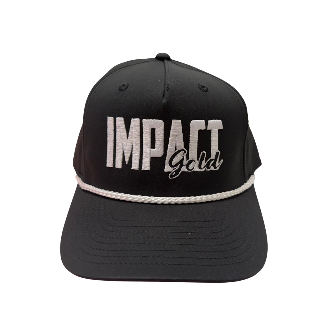 NEW BLACK HAT / WHITE ROPE BLOCK CAP