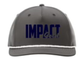 DARK GREY HAT / WHITE ROPE BLOCK CAP - 2 Logo Colors