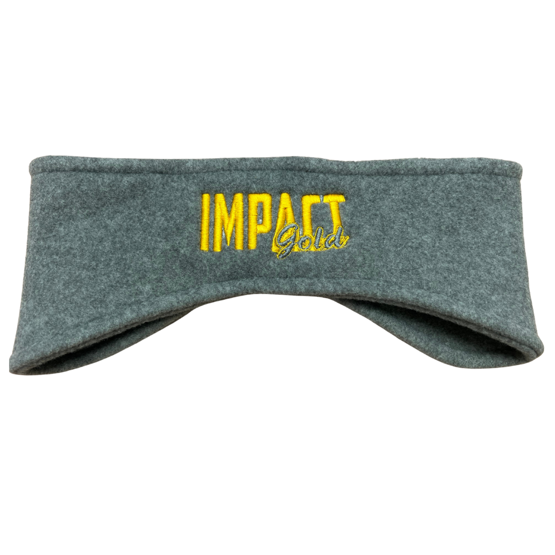 GREY EAR WARMERS | 3 LOGOS