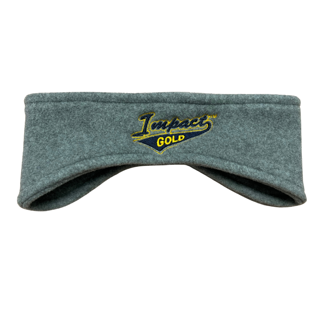 GREY EAR WARMERS | 3 LOGOS