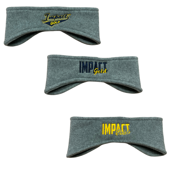 GREY EAR WARMERS | 3 LOGOS